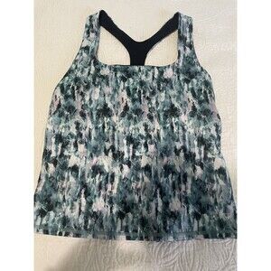 Sweaty Betty Women's‎ Power Cropped Racerback Tank in Green Multicolor  Size XL